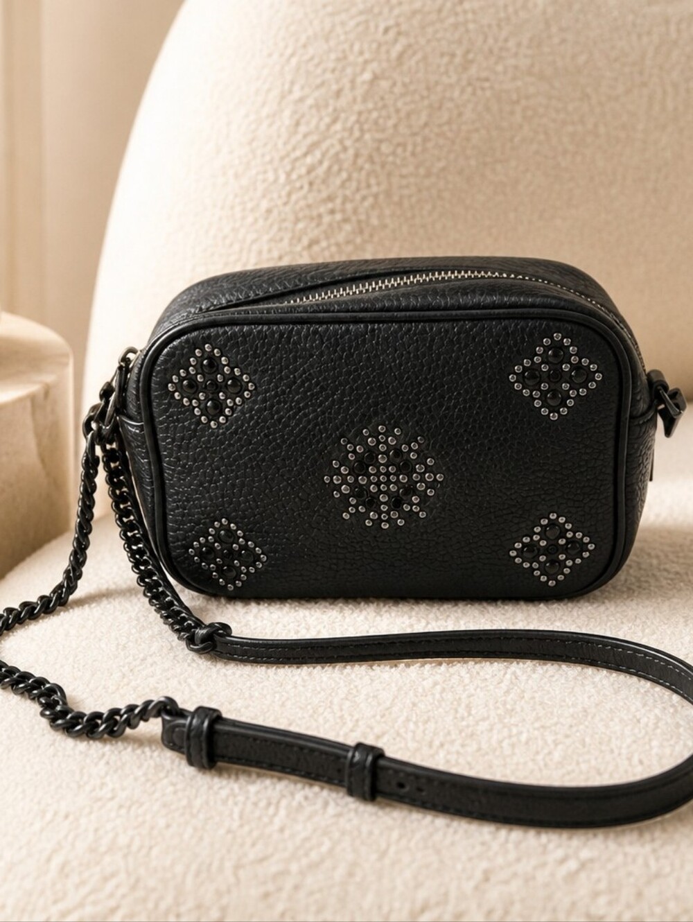 Rebecca Minkoff Black Studded Leather Crossbody EUC